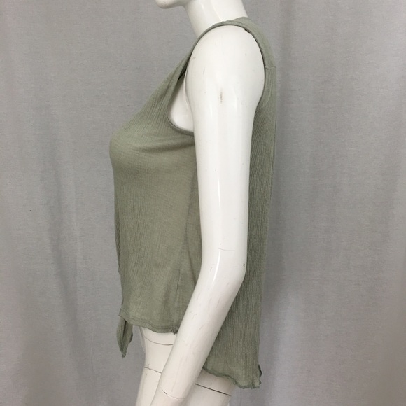 Size Large French Laundry Tie Front Hi/ Low Blouse - Picture 6 of 8